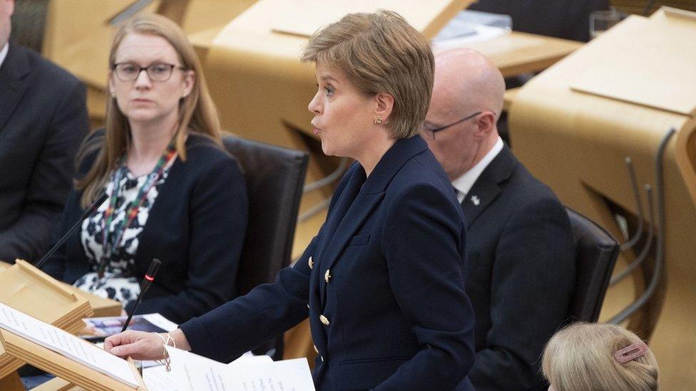 Nicola Sturgeon in parliament