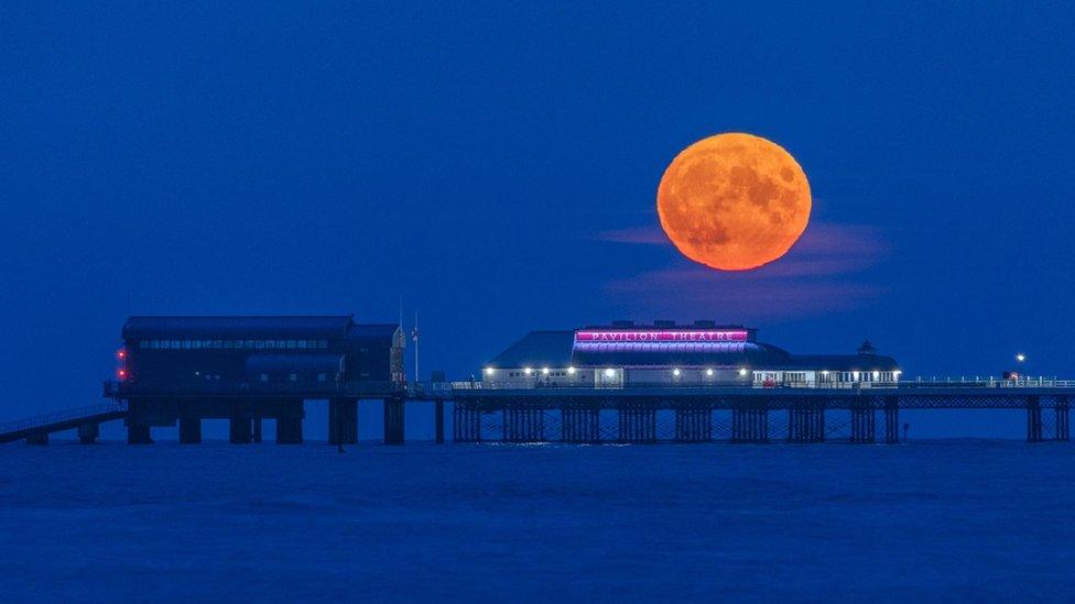 Harvest Moon over Cromer Pier