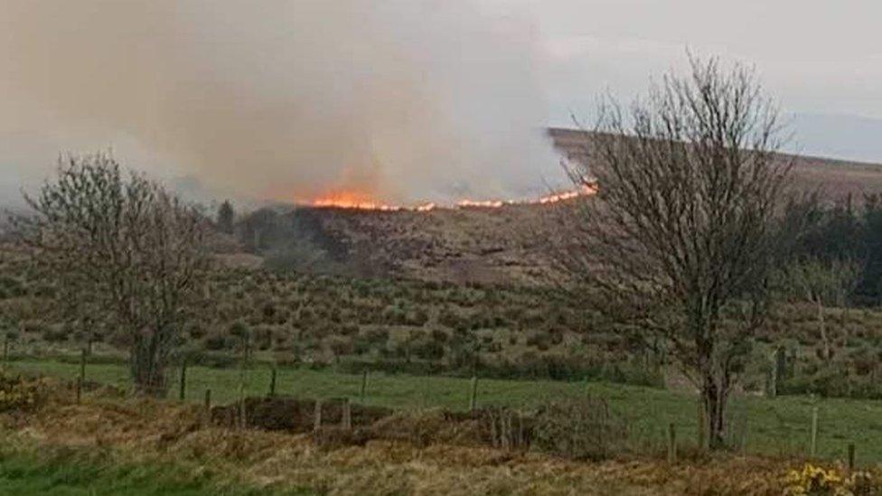 The fire was reported to emergency services at lunchtime on Tuesday