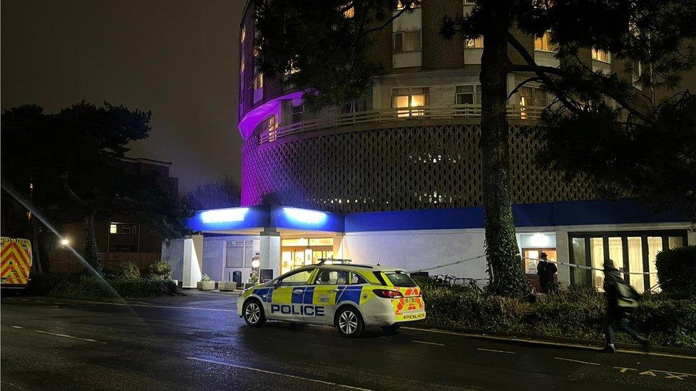 Police in Meyrick Road