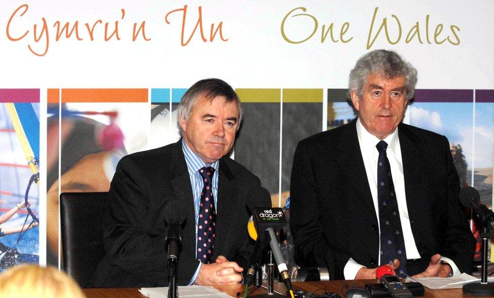 Ieuan Wyn Jones and Rhodri Morgan