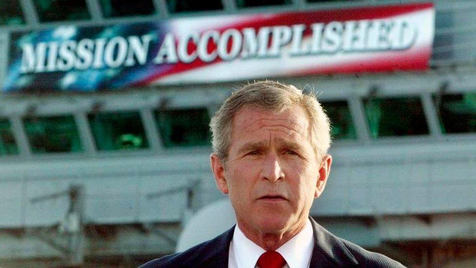 George Bush announces victory