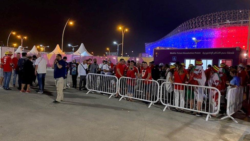 Fans entering the stadium