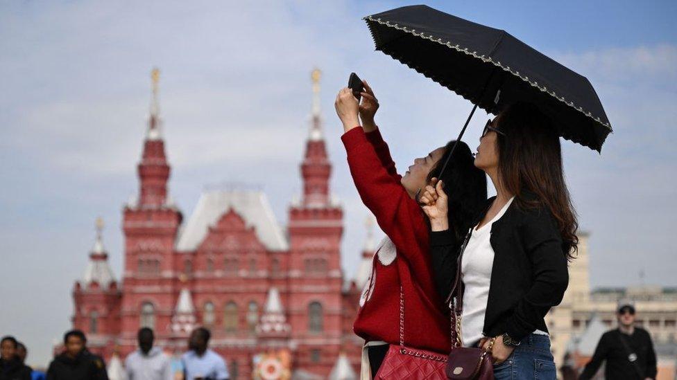 Tourists on Red Square