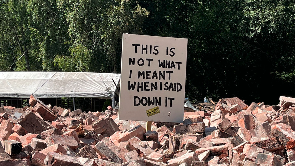 Sign at the site of the Crooked House