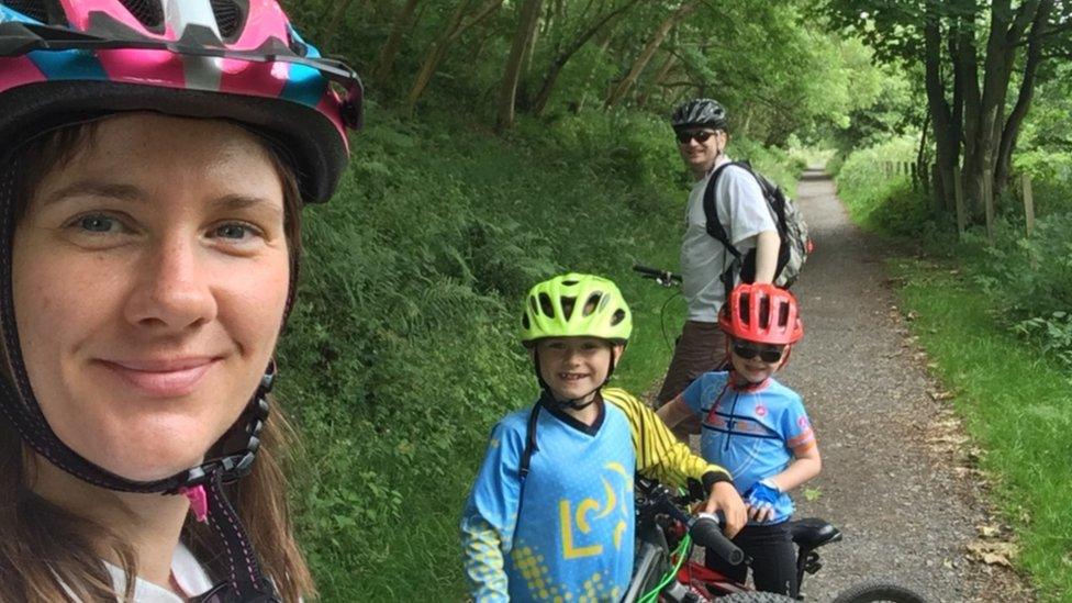 Stuart Middleton with his wife, Mhairi and his sons Alexander and Jamie