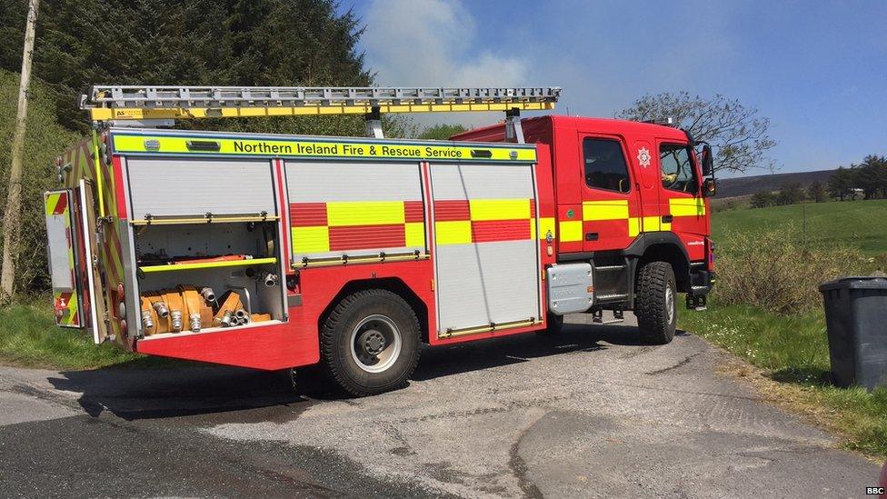 Fire engine at Mullaghfad forest