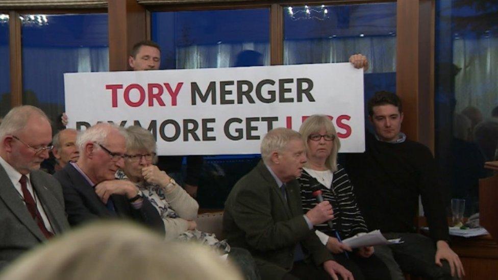 Taunton Deane Borough Council - protest banner