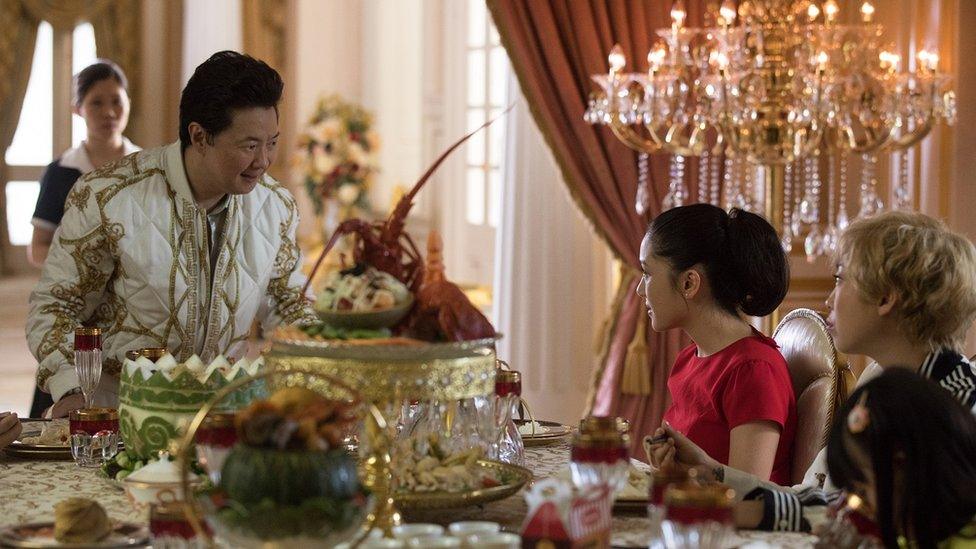 Ken Jeong, Constance Wu and Awkwafina in Crazy Rich Asians