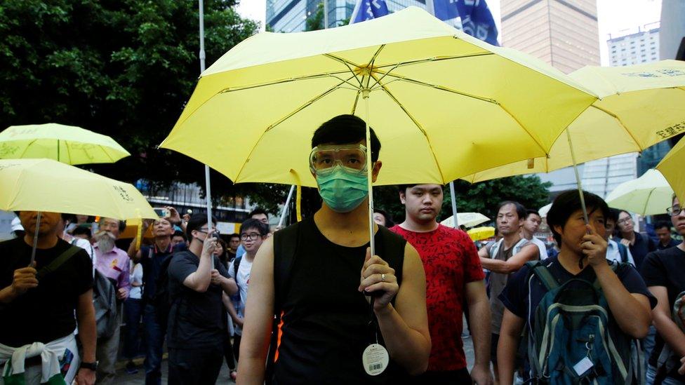 Pro-democracy protesters in Hong Kong