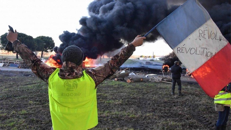 A French yellow vest protester