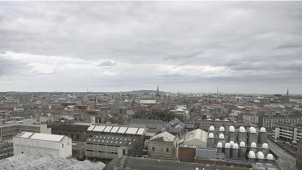 View of Dublin from Guinness brewery