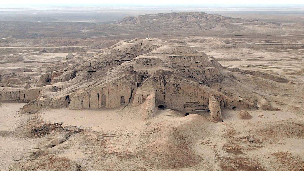 The archaeological site of Uruk (Warka), 30km east of Samawa, on January 25, 2010