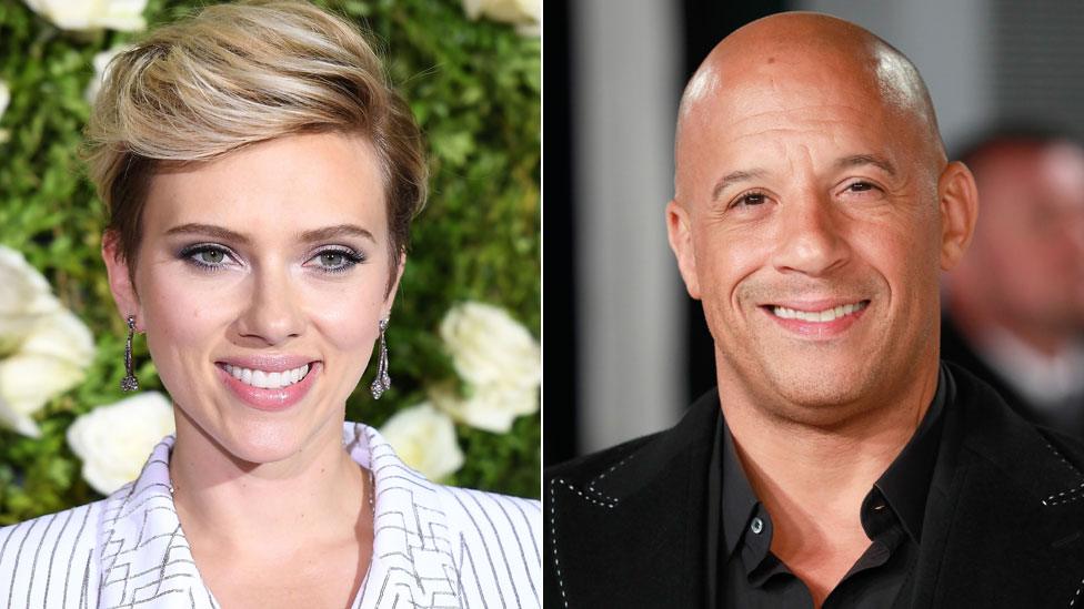 Scarlett Johansson and Vin Deisel