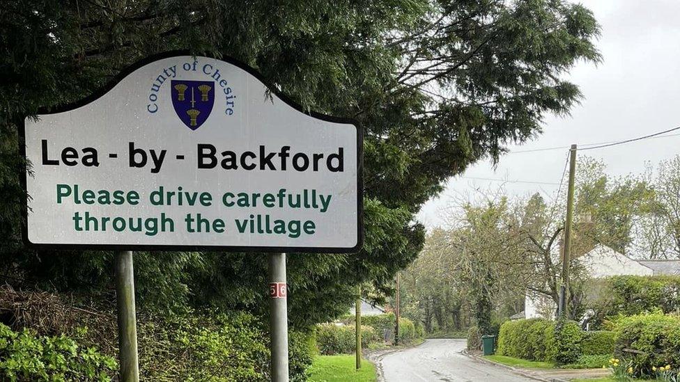 A misspelled sign in Lea-by-Backford