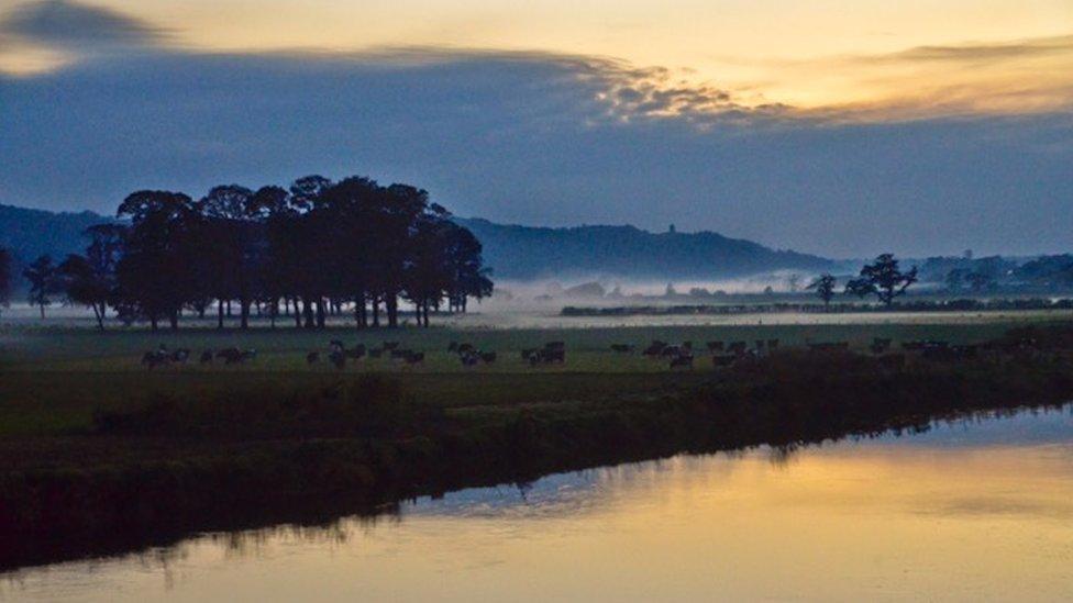 Towy Valley with Paxton’s Tower in the background, by Colin Riddle