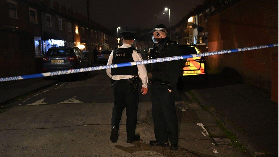 Police at scene of shooting