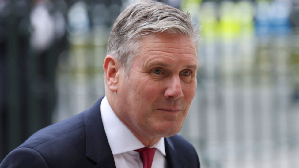 Sir Keir Starmer arrives for the NHS 75th anniversary ceremony at Westminster Abbey on Wednesday