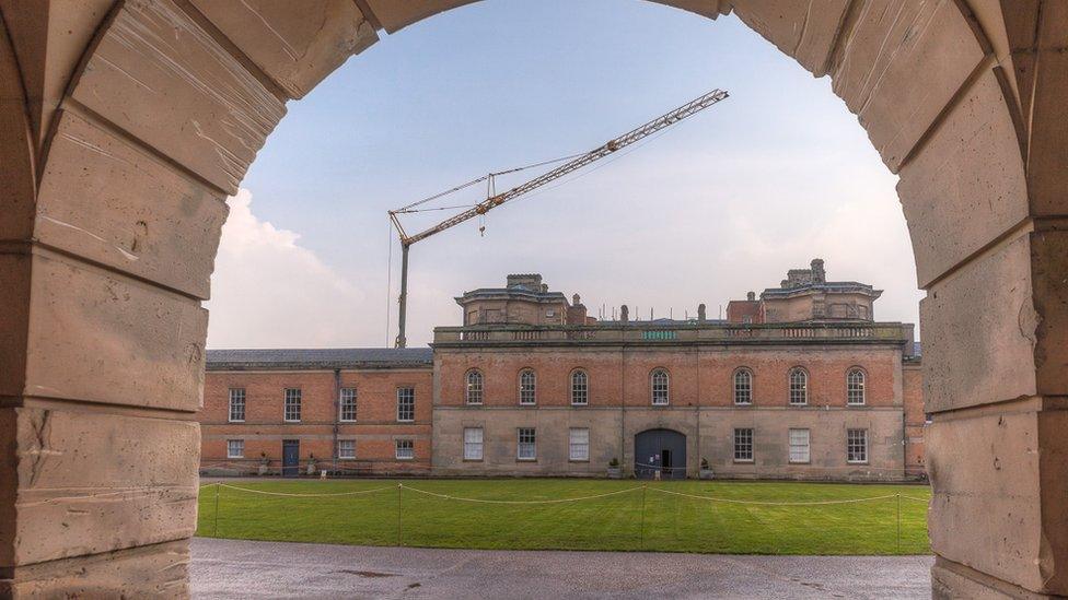 crane over Attingham Park