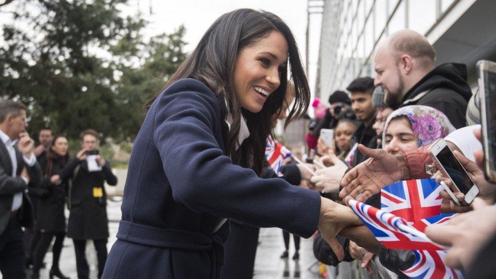 Meghan Markle greets fans