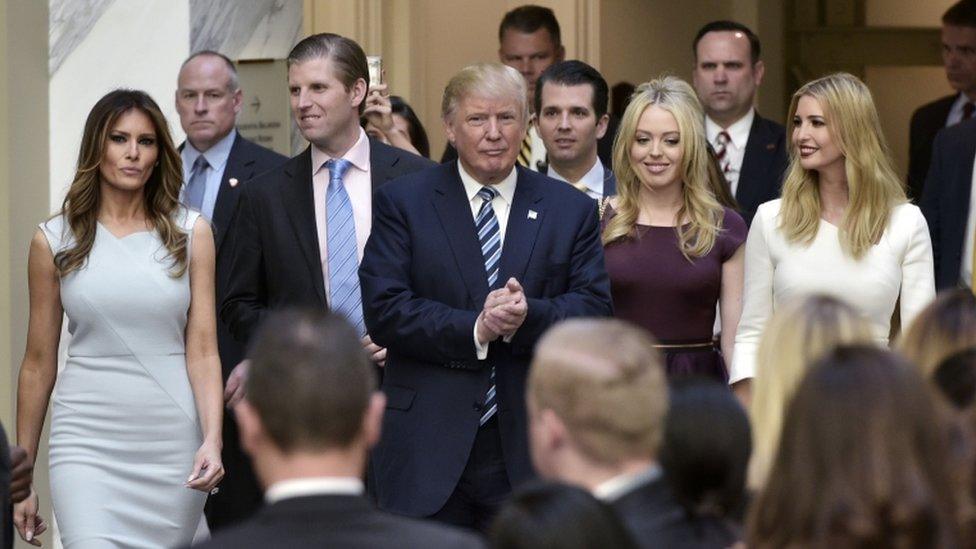 The Trump family came to Washington in October to open their latest hotel, only blocks away from the White House