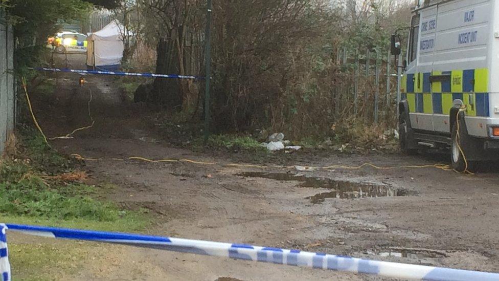 Police at the scene in Dinnington