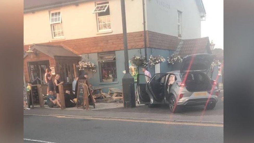 Scene of Windsor pub crash