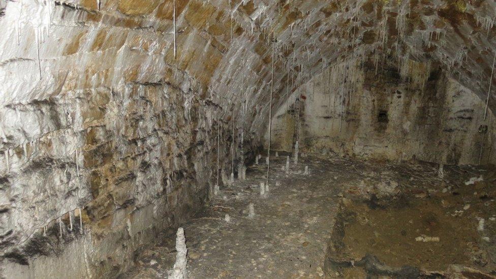 Vaults found under north steps at Blenheim Palace