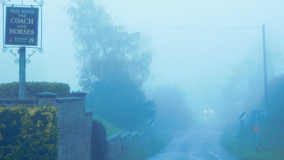 Fog in Hemingby, Lincolnshire