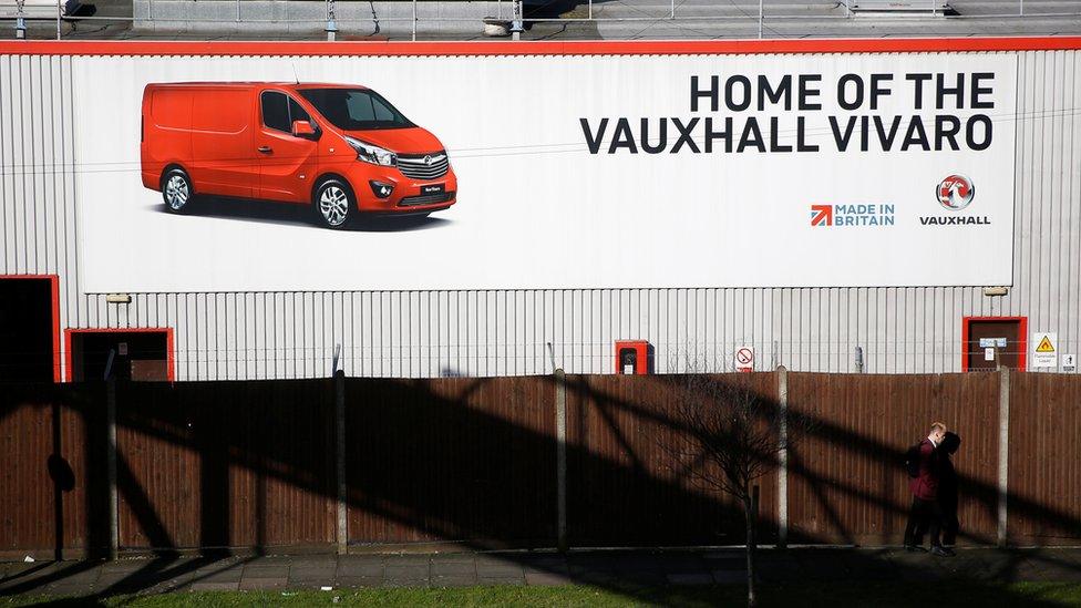 A sign of a Vivaro van at Luton