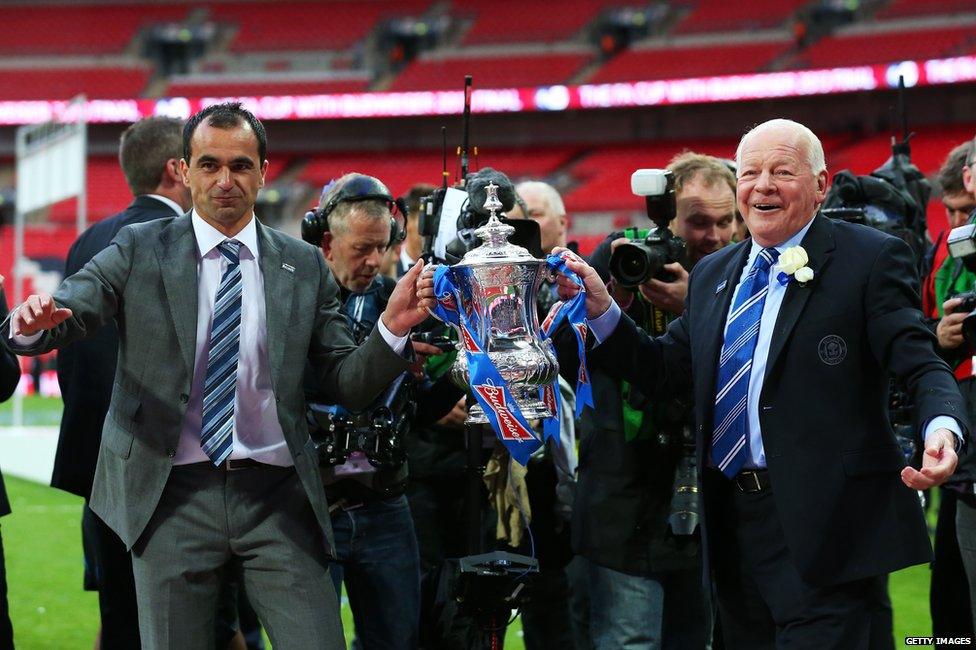 Roberto Martinez and Dave Whelan