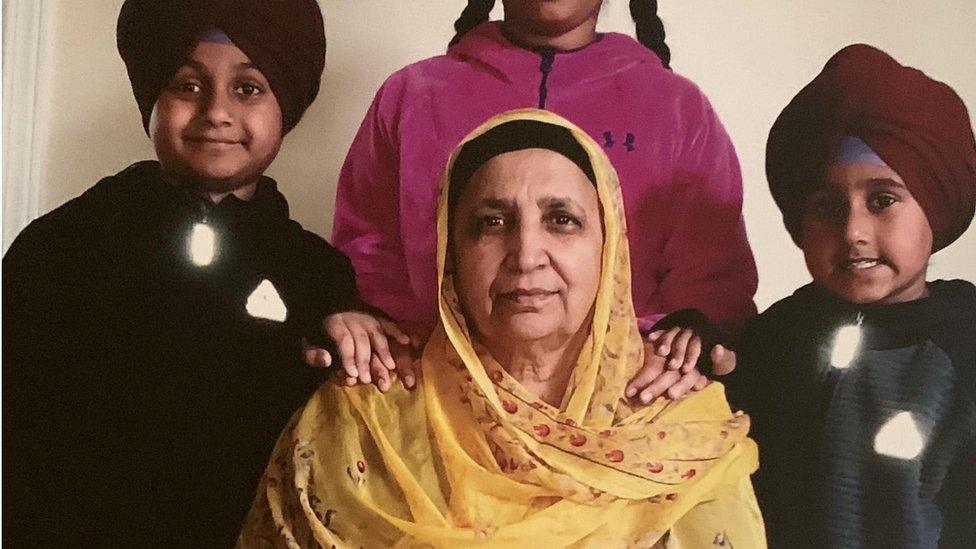 Amarjeet Kaur Johal with grandchildren