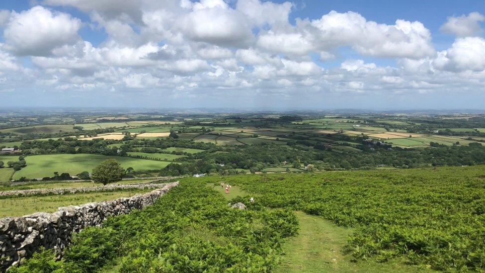 View across Dartmoor from near South Zeal