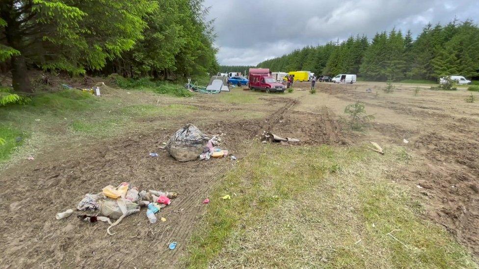 leftover waste at moorland