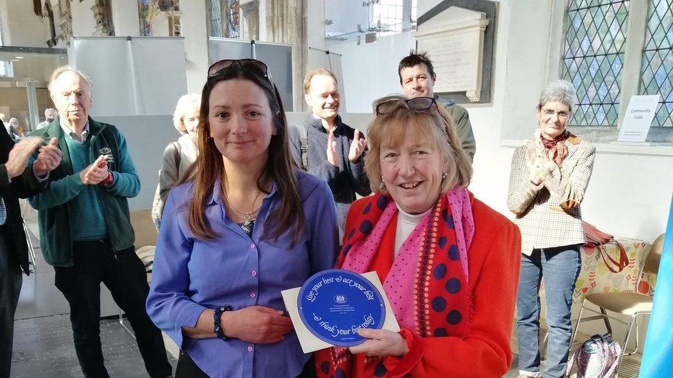 CCN Manager Melanie Wheeler, with CCN Patron and Lord Lieutenant of Norfolk Lady Pippa Dannatt