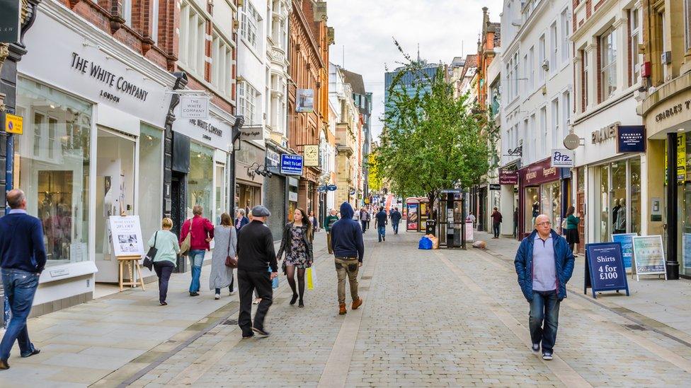 Manchester City centre street scene