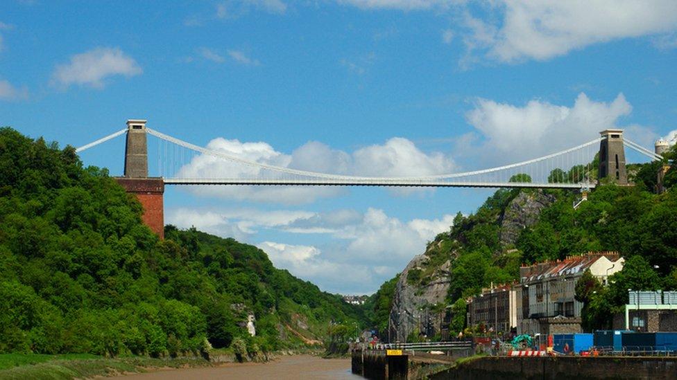 The Clifton Suspension Bridge in Bristol