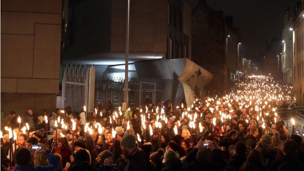 Torchlight procession