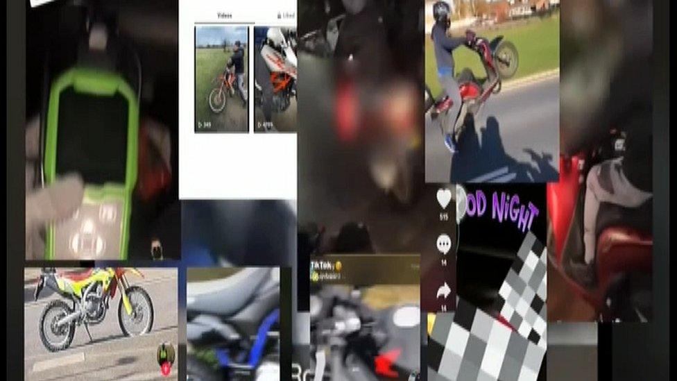 Motorbike images from TikTok videos