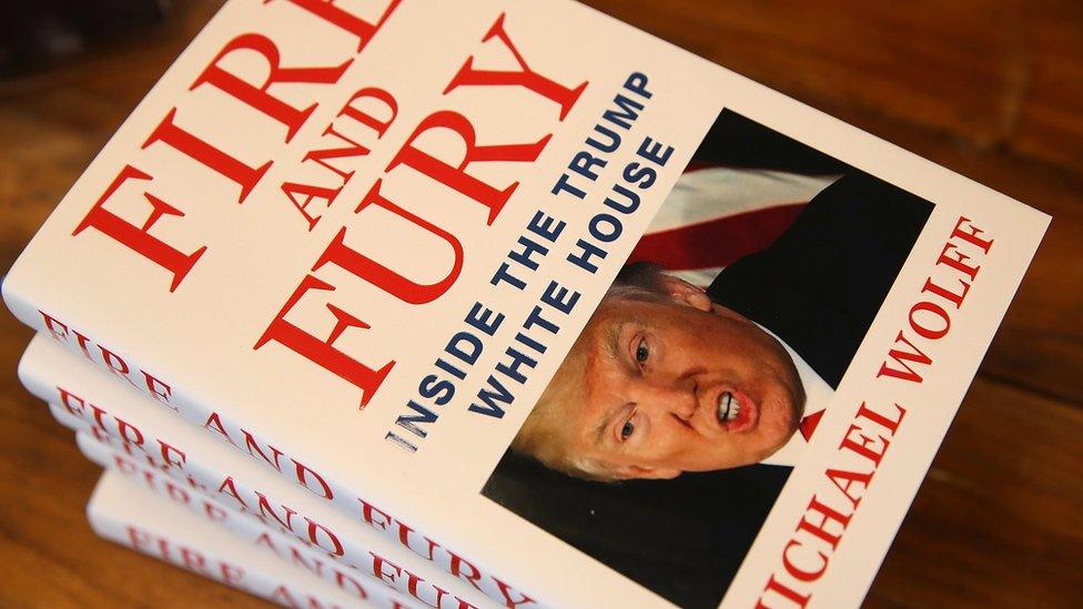 A close-up of Fire and Fury.