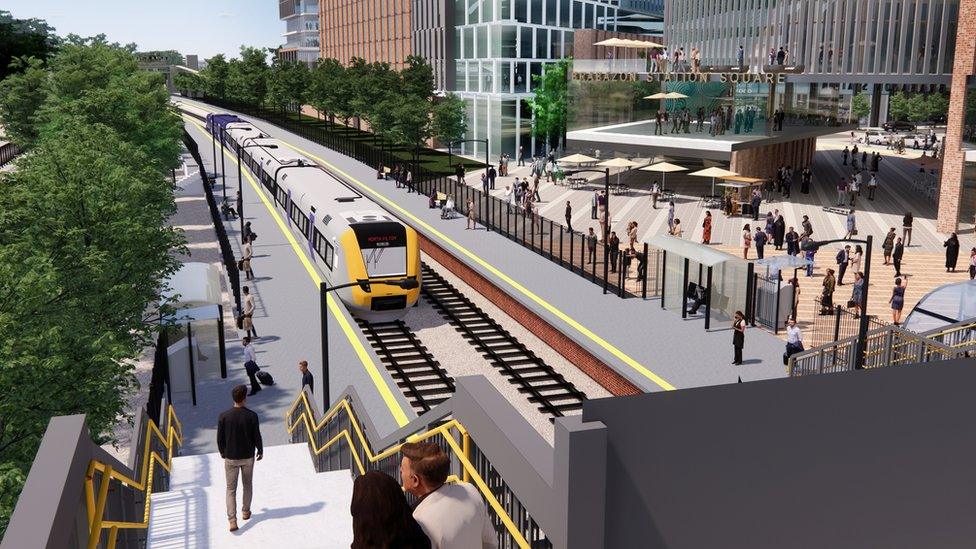 Artist's impression of new station for Brabazon area in Bristol