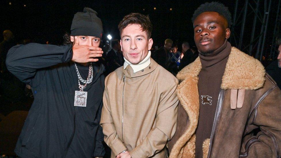 Central Cee, Barry Keoghan and Bukayo Saka