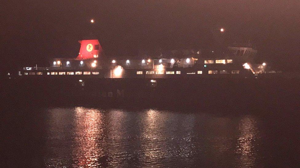 The Caledonian Isles arriving in Brodick, as seen from the terminal