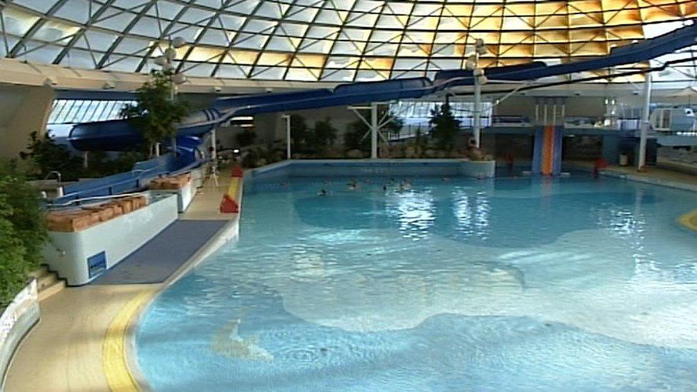 Swimming pool at the Oasis Leisure Centre in Swindon