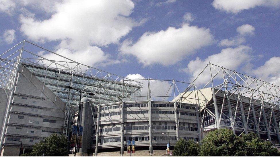 St James' Park, home of Newcastle United