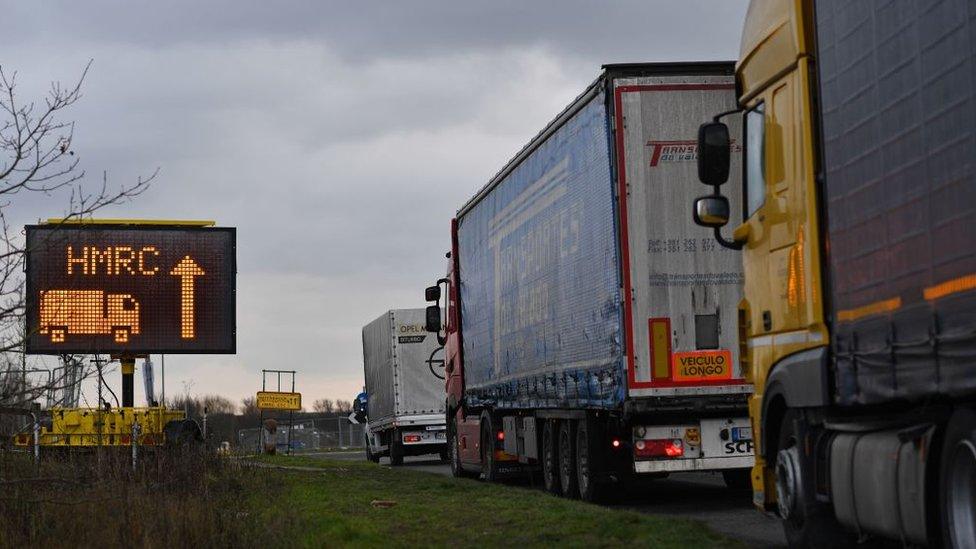 Freight heading for Waterbrook Park facility in Ashford, Kent