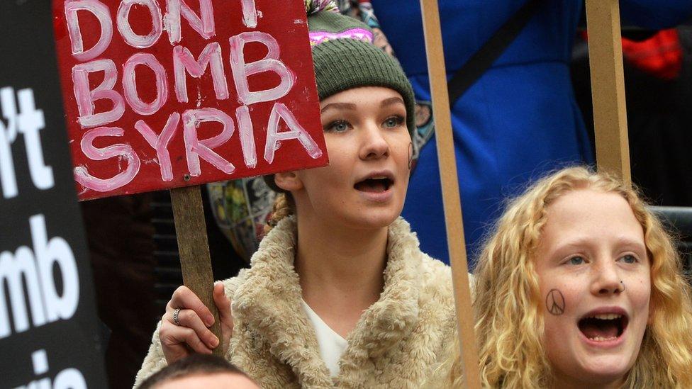 Protesters from the Stop the War campaign in London