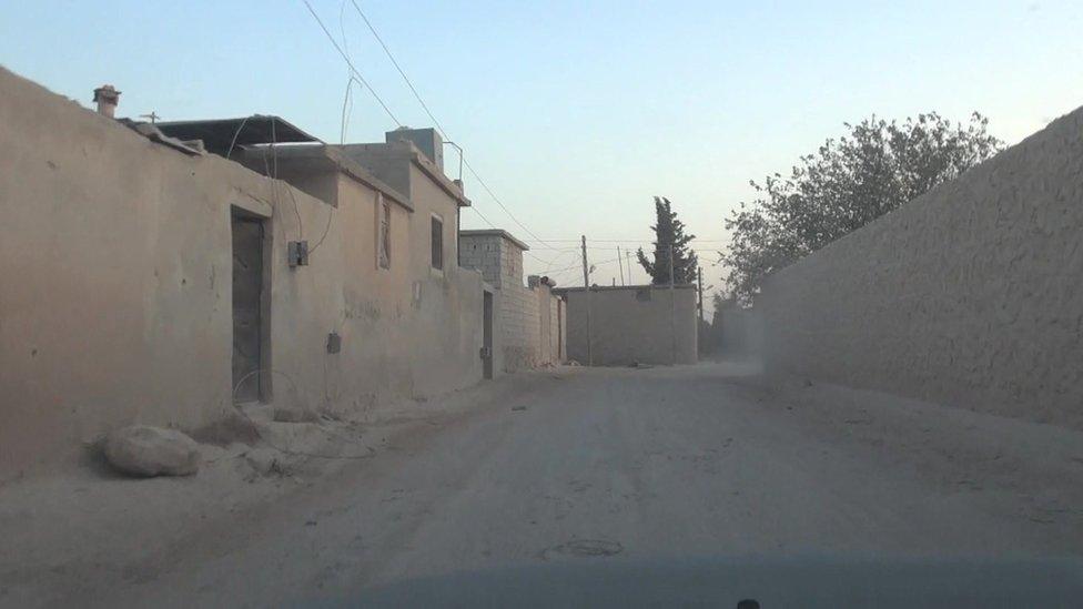 Approach to internment camp in northern Syria, where Islamic State defectors and captured militants are being held