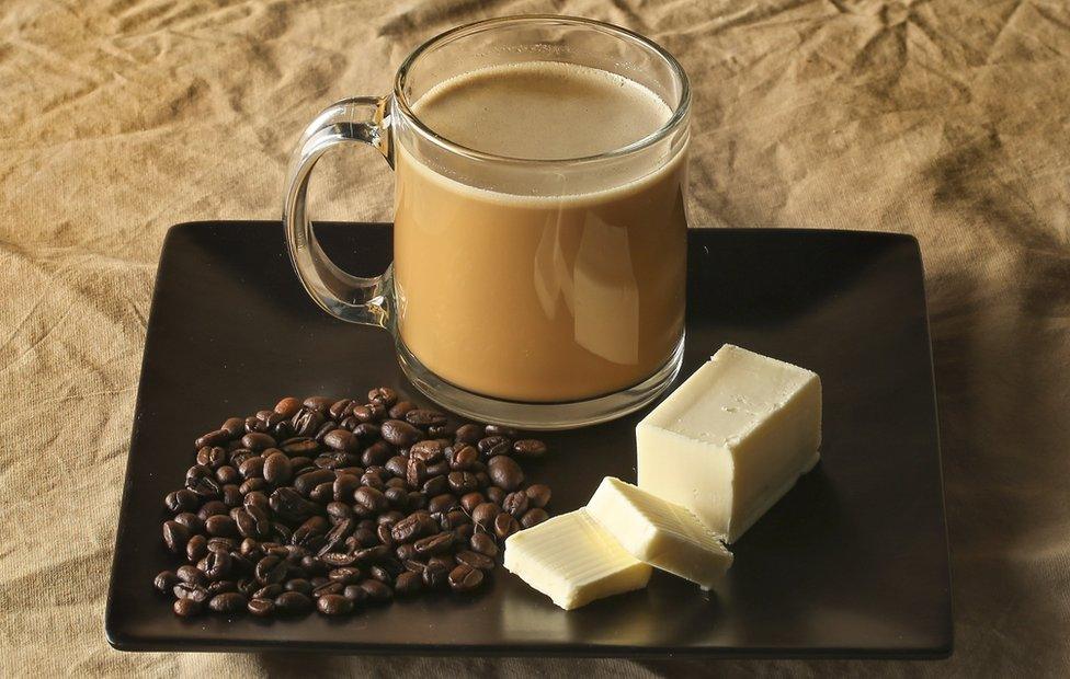 A Bulletproof coffee style brew made with added butter