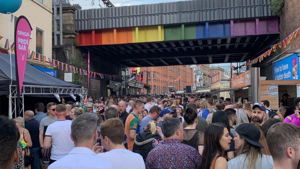 People attending Pride